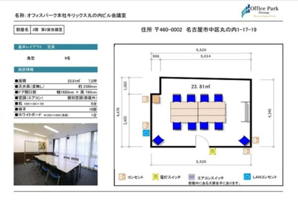 丸の内キリックスビル2階第2貸会議室5