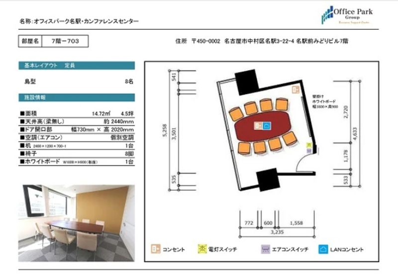 名駅前みどりビル7階カンファレンスセンター703g